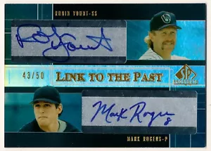 2004 UD SP Prospects ROBIN YOUNT MARK ROGERS RC Dual Auto Link to the Past #/50 - Picture 1 of 2