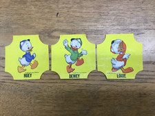 1950s Lot of 3 VG Sunbeam Bread End Labels Disneys Huey,Dewy,& Louie Duck