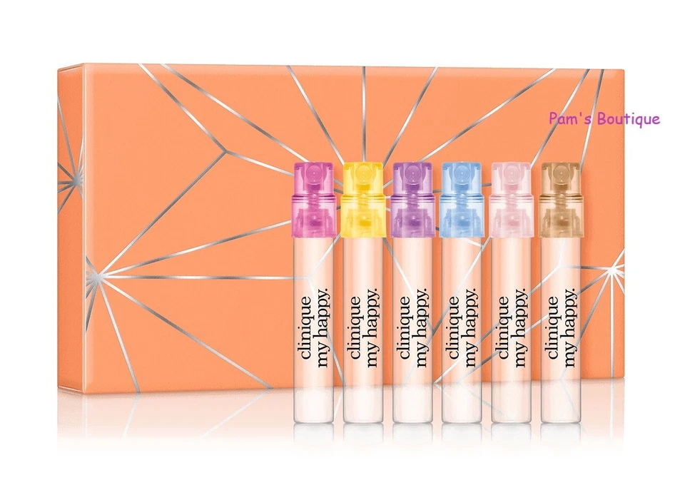 Juego de regalo de perfume CLINIQUE Find Your Happy 6 piezas (0,05 oz/1,5 ml cada uno) My Happy MINIs Foto 1 de 1