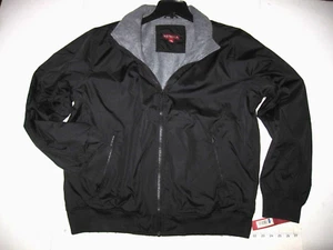 Herren L schwarz Bomberjacke Fleece gefüttert Reißverschluss vorne & Taschen Orig $ 39,99 - Bild 1 von 9