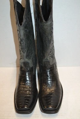 Twisted X BLACK GLAZED Leather Caiman GATOR Rancher Cowboy 7 B Boot WRAL001 $699 - Image 1 of 4