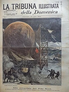 1897 SPEDIZIONE ARTICA Andrée PALLONE AREOSTATICO ROMANZA IL SOGNO DELLA ROSA - Picture 1 of 4