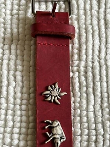 Wunderschöne Leder Hundehalsband, Einmalig, Dunkelrot.3,3 cm Breit - Bild 1 von 7