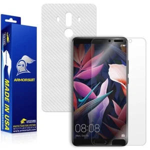 ArmorSuit Huawei Mate 10 HD Clear Screen Protector + White Carbon Fiber Skin USA - Picture 1 of 6