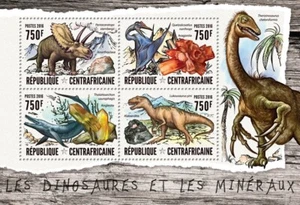 2016 Centrafrique - Dinosaurs and minerals. Y&T: 4448-4451; Michel: 6260-6263 - Picture 1 of 1