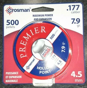 Crosman Premier Hollow Point .177 Caliber 7.9gr. 500 pellets Quick Ship - LHP77 - Picture 1 of 1