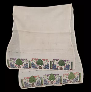 Antique Ottoman embroidery towel ethnic folk art Albania Serbian Turkish textile - Picture 1 of 7