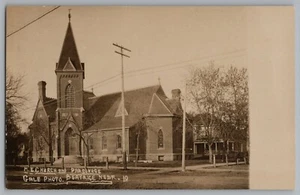 Beatrice Nebraska NE M.E. Church & Parsonage Real Photo Postcard RPPC 1904-18 - Picture 1 of 2