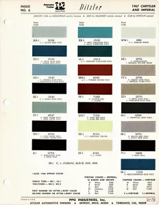1967 CHRYSLER NEW YORKER NEWPORT 300 TOWN & COUNTRY IMPERIAL PAINT CHIPS (PPG) - Bild 1 von 1