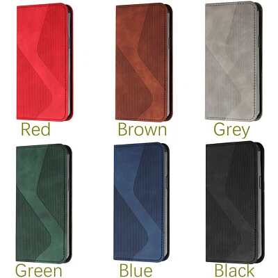 For iPhone 11 12 13 14 7 8 15 XR X Phone Case PU Leather Flip Wallet StandCover - Image 1 of 4