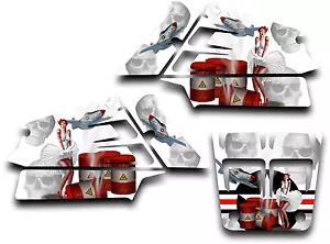 YAMAHA BANSHEE GRAPHICS WRAP DECAL STICKER KIT AMERICAN HERO PINUP SHROUD WHITE - Bild 1 von 1
