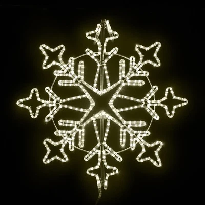 24" Aspen Snowflake - Warm White Christmas - Image 1 of 4