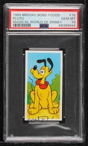 1989 Brooke Bond The Magical World of Disney Pluto and Goofy PSA 10 GEM MT 2k3 - Picture 1 of 3