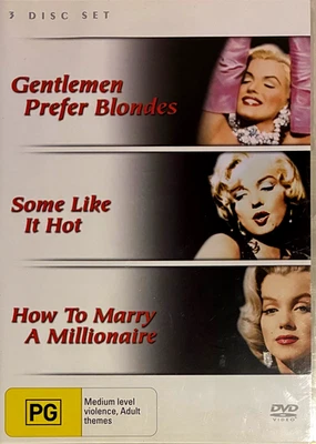 Gentlemen Prefer Blondes, Some Like It Hot, How To Marry A Millionaire  DVD  NEW - image 1 of 3