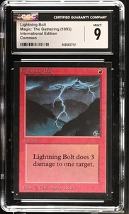 CGC 9 Mint - Lightning Bolt -  International Edition - Vintage Magic The Gatheri - Picture 1 of 2