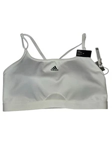 Adidas Aeroreact LS P Women's White Sport Bra Sz 40AC Light Support - Picture 1 of 11