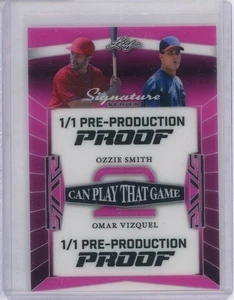 2025 Leaf Pre Production Proof (1/1) Ozzie Smith Omar Vizquel - Picture 1 of 2