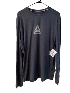 ¡NUEVO! Camisa Atlética REEBOK Para Hombres Calce Ajustado Manga L Absorbe Humedad Reflectante L - Imagen 1 de 11
