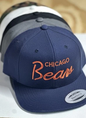 Retro Chicago Bears 6 Panel Snap Back Hat 90 Christmas Vacation Clark Griswold 2 - Image 1 of 4