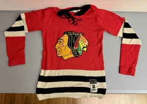 Vintage CCM Chicago Blackhawks S Heritage Wool Sweater Jersey Throwback - Picture 1 of 7