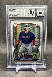 2023 1st Bowman Prospects #BP71 Roman Anthony RC BGS Signed Red Sox 10 Auto! 620 - Picture 1 of 2