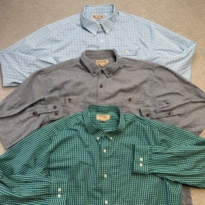 Duluth Shirt Men 2XL LOT OF 3 Relaxed Fit Button Up Flannel Coolmax Wrinkle Free - Picture 1 of 18