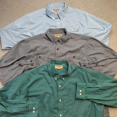 Duluth Shirt Men 2XL LOT OF 3 Relaxed Fit Button Up Flannel Coolmax Wrinkle Free - Image 1 of 4