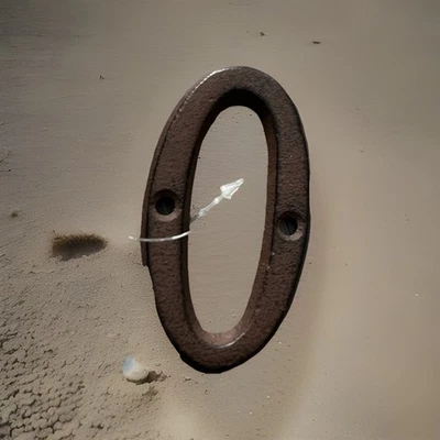 3inch Cast Iron Number 0 For Wall And Mailbox Industrial Design Mailbox - Image 1 of 2