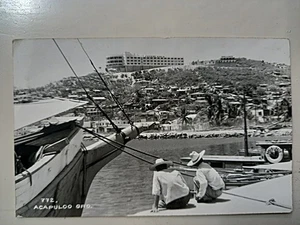 OLD VINTAGE MEXICAN ACAPULCO GRO,, PANORAMIC, REAL PHOTO POSTCARD - Picture 1 of 3