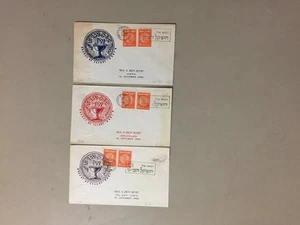 Three '50 Israel sp covers:BUY A ZION BOND w/diff color picture - Picture 1 of 1