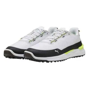 Puma Ignite Elevate X Golf Shoes Puma White/Puma Black/Safety Yellow Brand New - Picture 1 of 6