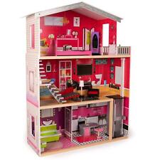 Grande Legno Bambole Casa Barbie Misura Con Ascensore E 10 Gioco Accessori Da