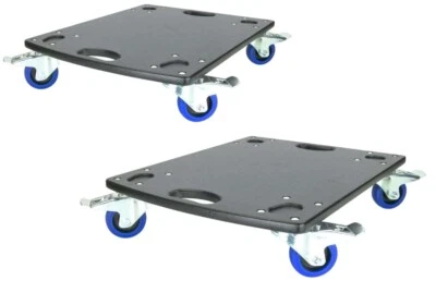 2x ADAM HALL Transportroller 560kg Rollbrett 4x 80 mm Lenkrollen Feststellbremse - Bild 1 von 4