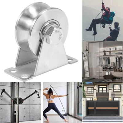 U Type Single Wheel Pulley Block Sliding Gate Rollers Heavy Duty Caster Wheel UK - Image 1 of 4