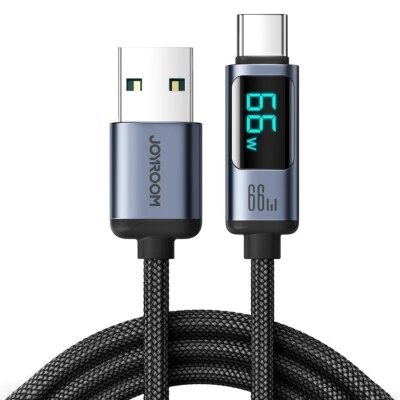 Cable de Datos y Carga Rápida con Pantalla Digital USB-C, 1,2 Mts, Joyroom Foto 1 de 4
