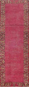 Fuchsia Pink Wool Tebriz Traditional Hand-knotted Hallway Narrow Runner Rug 2x9 - Picture 1 of 18