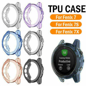 For Garmin Fenix 7 7X 7S Solar Smart Watch TPU Protector Case Cover Bumper Shell