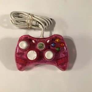 XBOX 360 Rock Candy Wired Controller Transluscent Pink. Tested & Working. - Picture 1 of 4