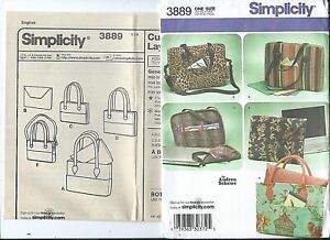 S 3889 sewing pattern Designer LAPTOP COMPUTER BAGS in 5 Trendy Styles sew UNCUT