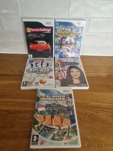 Nintento Wii Bundle x5 - ferrari, Raving rabbids, sports party, I carly, athleti - Picture 1 of 8