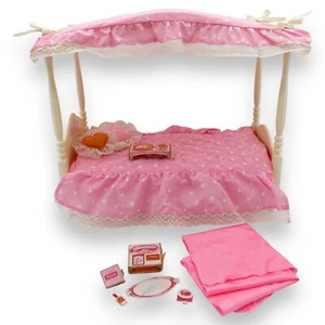 Vintage 1982 Barbie Himmelbett 5641 Traum Schlafzimmer Möbel fast komplett Mattel - Bild 1 von 11