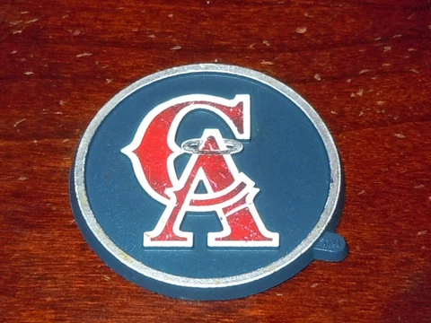 CALIFORNIA ANGELS Vintage Old MLB RUBBER Baseball FRIDGE MAGNET Standings Board Cover