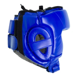 CASCO BLUE PARAZIGOMI CASCHETTO BOXE KICK BOXING HEAD GUARD BARRUS MUAY THAI - Imagen 1 de 4