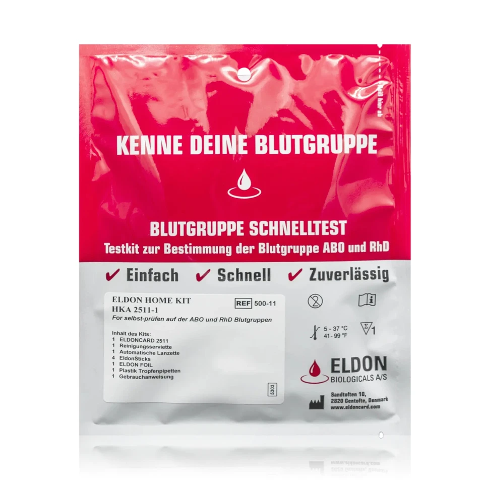 ELDON Blutgruppe Schnelltest Set (HKA2511-1)