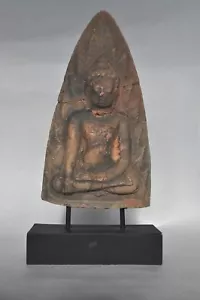 CHINE sculpture, STELE - BOUDDHA TERRE CUITE - 9/10ème siècle - Imagen 1 de 12