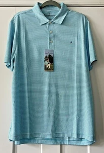 Camisa Polo Tailor Vintage Nueva Con Etiquetas Para Hombres Grande Acuario Micro Rayas Verde Azulado SS NUEVA CON ETIQUETAS $88 - Imagen 1 de 11