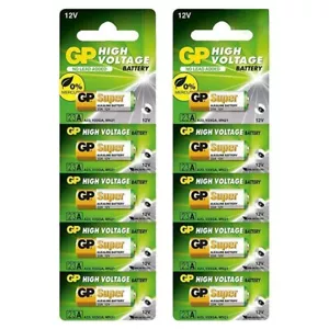 10 GP Alkaline Batteries 23A V23GA MN21 12V High Voltage No Mercury 5BL 2025 - Picture 1 of 6