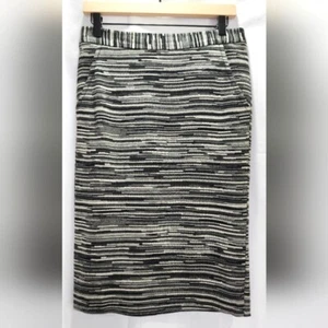 Gonna donna Trina Turk a tubino taglia 6 nera grigia maglia bodycon contemporanea - Foto 1 di 9
