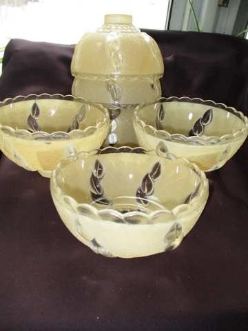 6 ART DECO GLASS BOWL / CUP FIT SLIP SHADES FOR CEILING LIGHT FIXTURE Cover