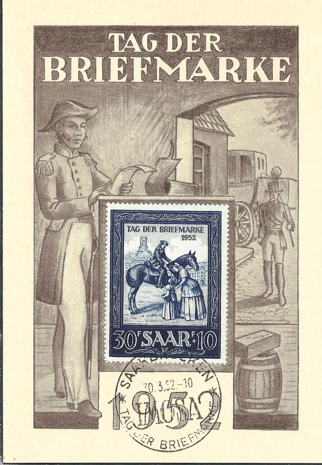 SAAR 1952 1st Day, Michel #B91 (48278) - Image 1 of 1